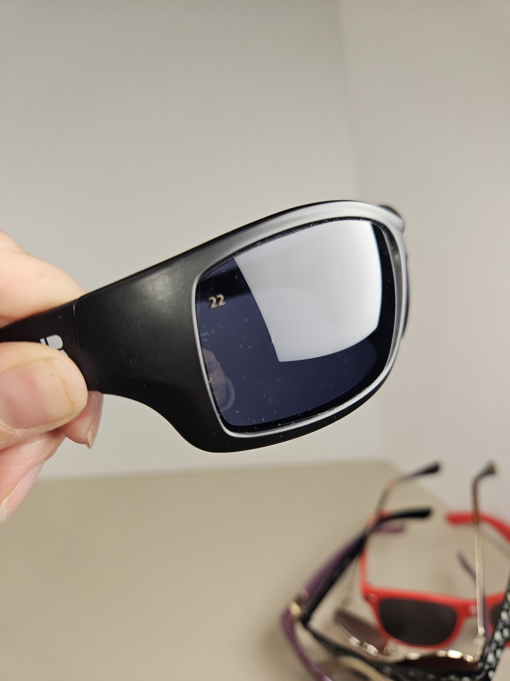 nOir Men's Black Sunglasses with Gray Accents - Picture 7 of 8